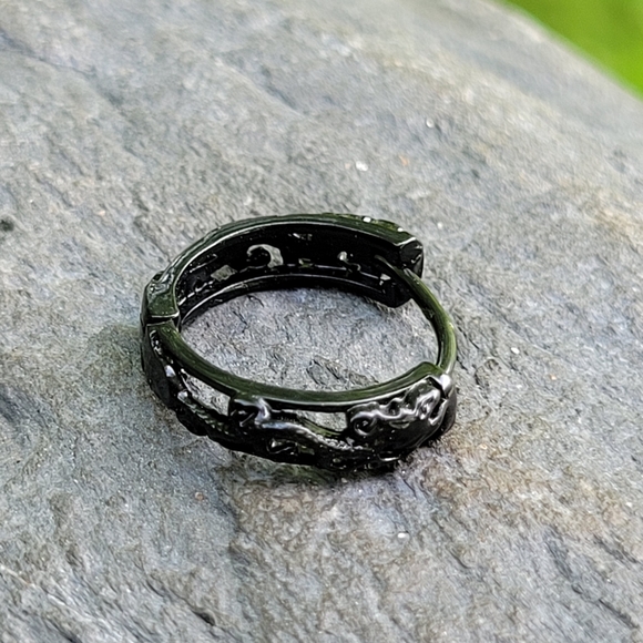 Other - 🔥LAST ONE🔥 Men's Serpentine Dragon Inspired Earring, black